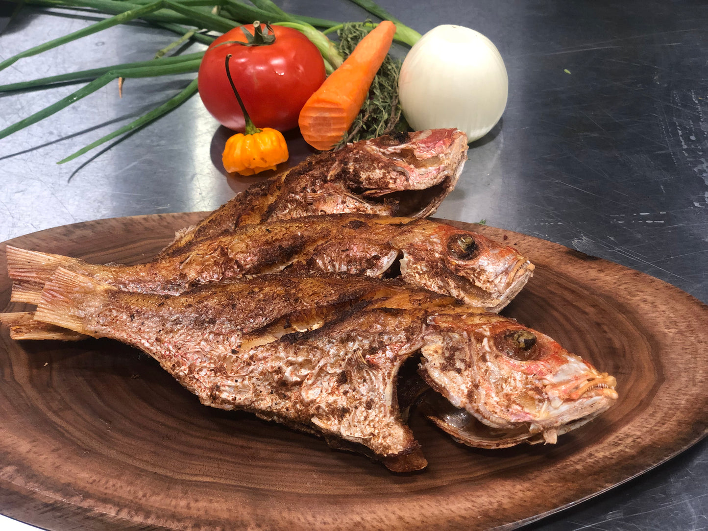 Whole Snapper fish tray - Fried